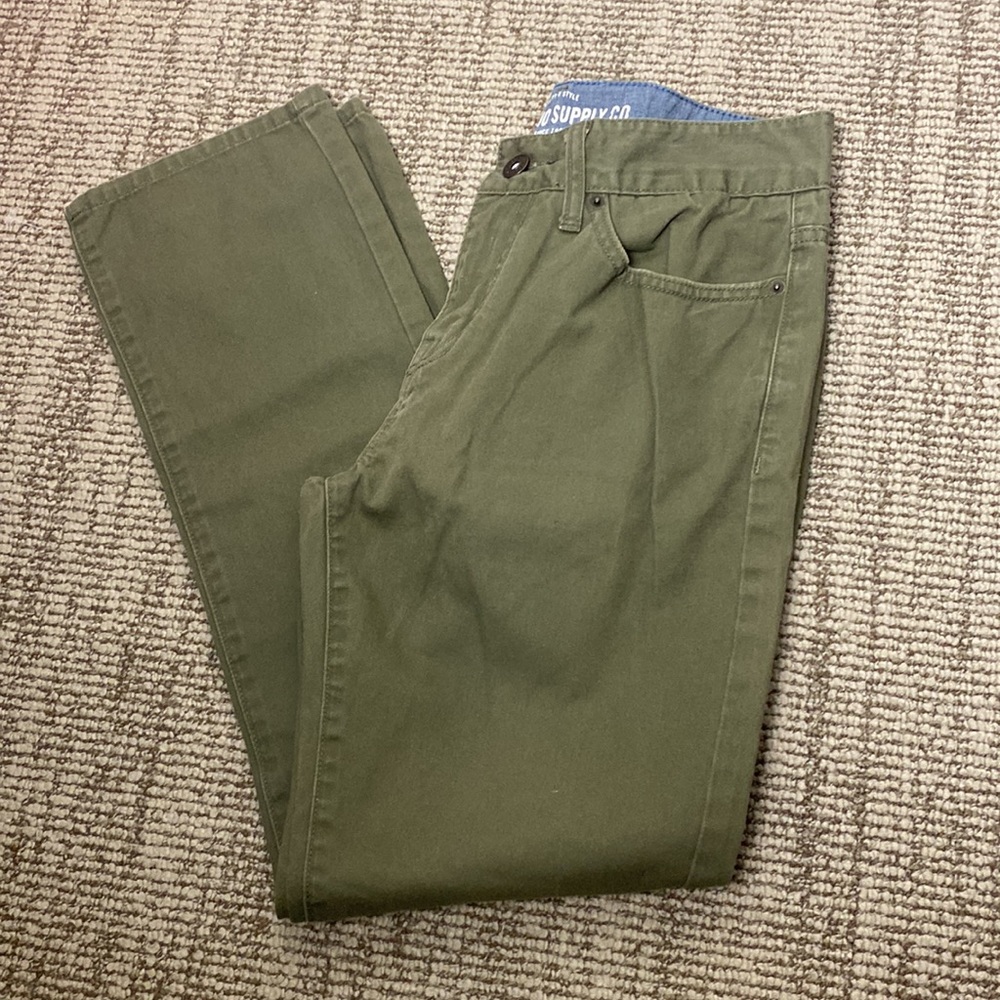 Mossimo supply co. Green straight leg jeans